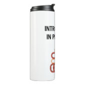 Bouteilles Isothermes Cute Cat on Books "Introvert in Progress" (Tourné sur la gauche)