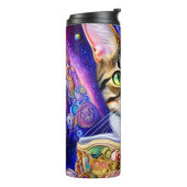 Bouteilles Isothermes Cute Cat Starry Nom personnalisé (Tourné sur la gauche)