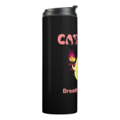 Bouteilles Isothermes Cute Cat Yoga - "Respirer, Purr Out" (Tourné sur la gauche)