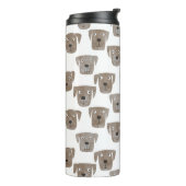 Bouteilles Isothermes Cute chocolat Labrador Retriever Chien Aquarelle (Tourné sur la gauche)