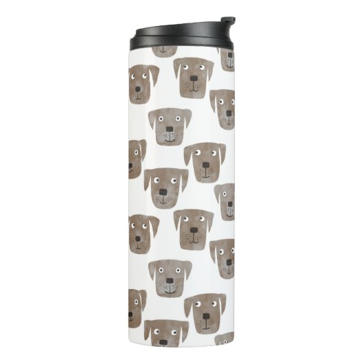 Bouteilles Isothermes Cute chocolat Labrador Retriever Chien Aquarelle (Tourné sur la gauche)