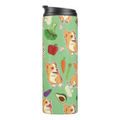 Bouteilles Isothermes Cute Corgi and Vegetables Motif alimentaire (Tourné sur la droite)