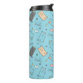 Bouteilles Isothermes Cute & Cozy Sleepy Cat Dreams Pattern (Tourné sur la gauche)