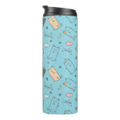 Bouteilles Isothermes Cute & Cozy Sleepy Cat Dreams Pattern (Tourné sur la droite)