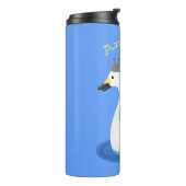 Bouteilles Isothermes Cute cygne blanc avec dessin de la couronne (Tourné sur la gauche)