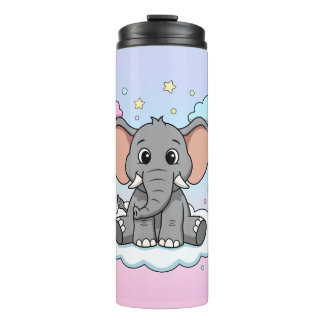 Bouteilles Isothermes Cute Elephant on Cloud - I'm Ele-Fun-t Pun