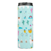 Bouteilles Isothermes Cute Fiesta Llamas avec Rainbows Personnalisé (Dos)