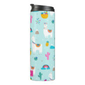 Bouteilles Isothermes Cute Fiesta Llamas avec Rainbows Personnalisé (Tourné sur la droite)