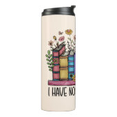 Bouteilles Isothermes Cute Floral Livres et Chat (Tourné sur la gauche)