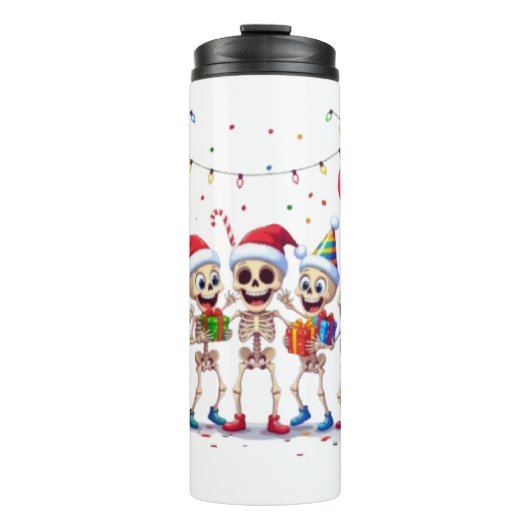 Bouteilles Isothermes Cute Funny Skeletons Christmas & New Year Celebrat (Devant)