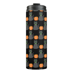 Bouteilles Isothermes Cute Halloween Chat et Citrouille Motif