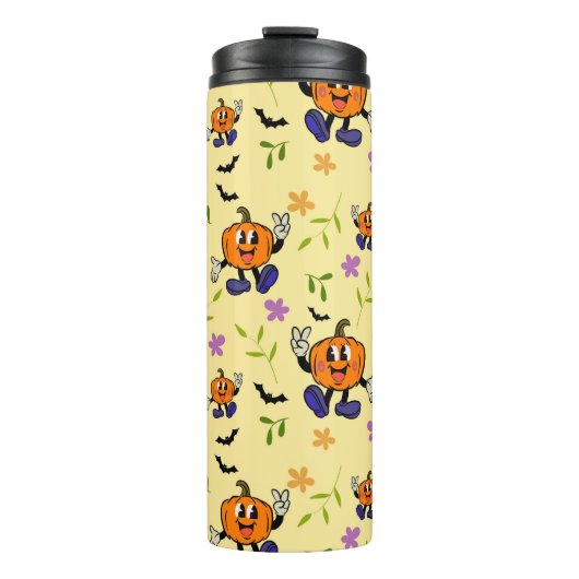 Bouteilles Isothermes Cute Halloween Pumpkin Seamless Pattern  (Devant)