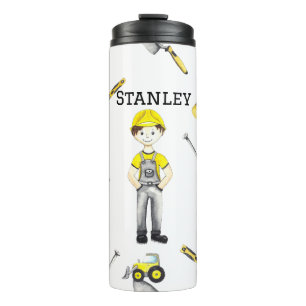 Bouteilles Isothermes Cute Jaune Construction Camion Motif