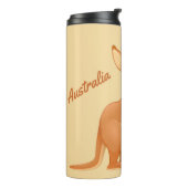 Bouteilles Isothermes Cute Kangaroo nom personnalisé & texte tumbler (Tourné sur la gauche)