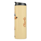 Bouteilles Isothermes Cute Kangaroo nom personnalisé & texte tumbler (Tourné sur la droite)