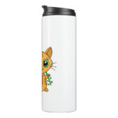 Bouteilles Isothermes Cute Kawaii Chat Holding Fleur (Tourné sur la droite)