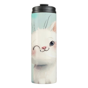 Bouteilles Isothermes Cute Kitten blanc
