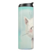 Bouteilles Isothermes Cute Kitten blanc (Tourné sur la gauche)