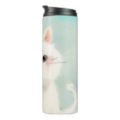 Bouteilles Isothermes Cute Kitten blanc (Tourné sur la droite)