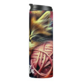 Bouteilles Isothermes Cute Kitten Dormir sous une couverture Personnalis (Tourné sur la droite)