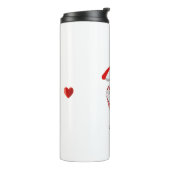 Bouteilles Isothermes Cute Kitten en Hamac rouge et blanc (Tourné sur la gauche)