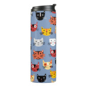 Bouteilles Isothermes Cute Kitty Chat Bleu (Tourné sur la gauche)