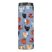 Bouteilles Isothermes Cute Kitty Chat Bleu (Dos)