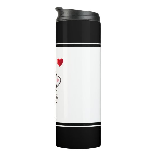 Bouteilles Isothermes Cute Kitty Chat & Coeur (Tourné sur la droite)