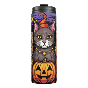 Bouteilles Isothermes Cute Kitty & Jack-O'-Lantern