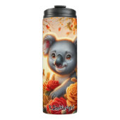 Bouteilles Isothermes Cute Koala avec un Rose (Devant)