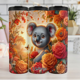Bouteilles Isothermes Cute Koala avec un Rose