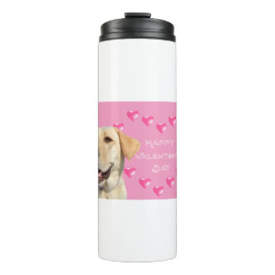 Bouteilles Isothermes Cute Labrador avec Coeurs Valentine