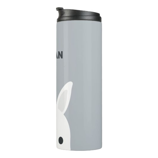 Bouteilles Isothermes Cute Little Bunny Rabbit with Personalized (Tourné sur la droite)