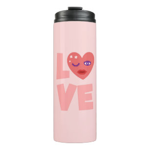 Bouteilles Isothermes Cute Love Heart Rose couleur Motif de dessin