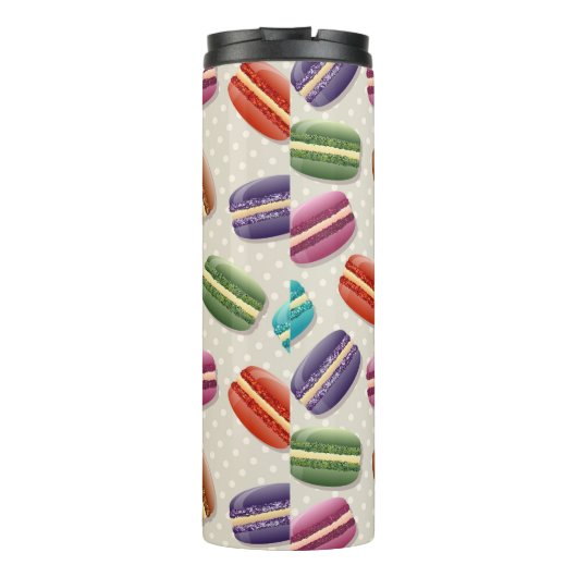 Bouteilles Isothermes Cute Macaroon Pattern Dotty Purple Monogram (Dos)