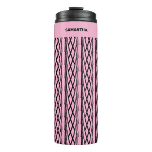 Bouteilles Isothermes Cute moderne rose et Motif noir