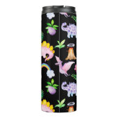 Bouteilles Isothermes Cute noir Dinosaur Arc-en-ciel Aquarelle Jungle (Dos)