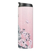 Bouteilles Isothermes Cute Owl Cherry Blossom Parties scintillant rose (Tourné sur la droite)