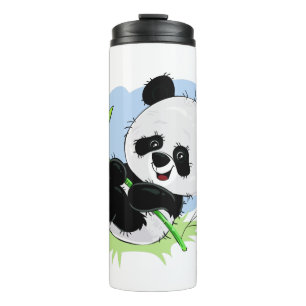 Bouteilles Isothermes Cute Panda nom personnalisé tumbler 1/4