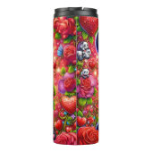 Bouteilles Isothermes Cute Panda Red Rose Bouquet Wrap (Dos)