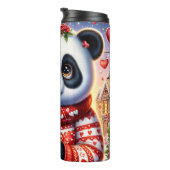Bouteilles Isothermes Cute Panda Winter Rose Bouquet Wrap (Tourné sur la droite)