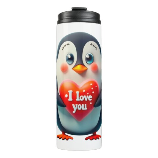 Bouteilles Isothermes Cute penguin I love you (Devant)