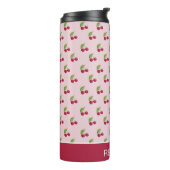 Bouteilles Isothermes Cute Pink Cherry Pattern Personalised (Tourné sur la gauche)
