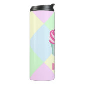 Bouteilles Isothermes Cute Pink Cupcake Pastel Colors Personalised (Tourné sur la gauche)