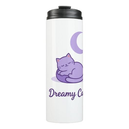 Bouteilles Isothermes Cute Purple Cat Moon Travel Mug Gift (Devant)