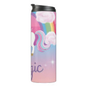 Bouteilles Isothermes Cute Purple Unicorn in a Starry Sky (Tourné sur la droite)