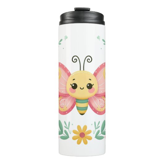 Bouteilles Isothermes Cute, ressort/papillon (Devant)