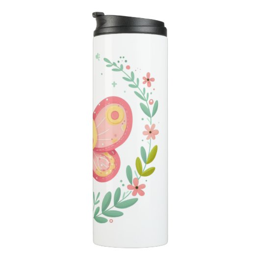 Bouteilles Isothermes Cute, ressort/papillon (Tourné sur la droite)