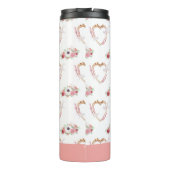 Bouteilles Isothermes Cute rose blanc Motif de coeur floral (Dos)
