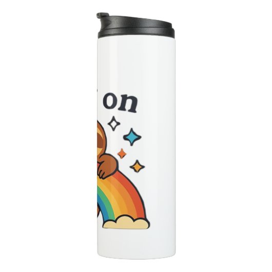Bouteilles Isothermes Cute Sloth �Hang On� Rainbow Positive Quote Sticke (Tourné sur la droite)
